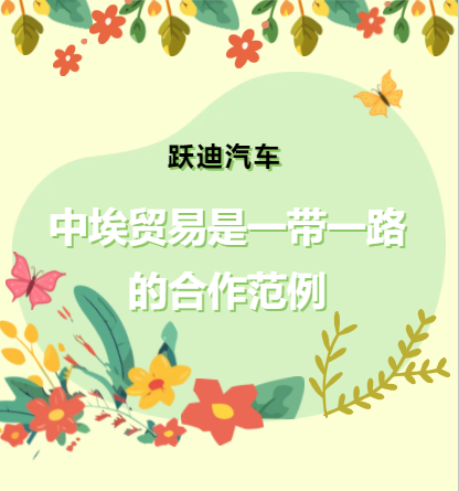 中埃贸易是一带一路的合作范例